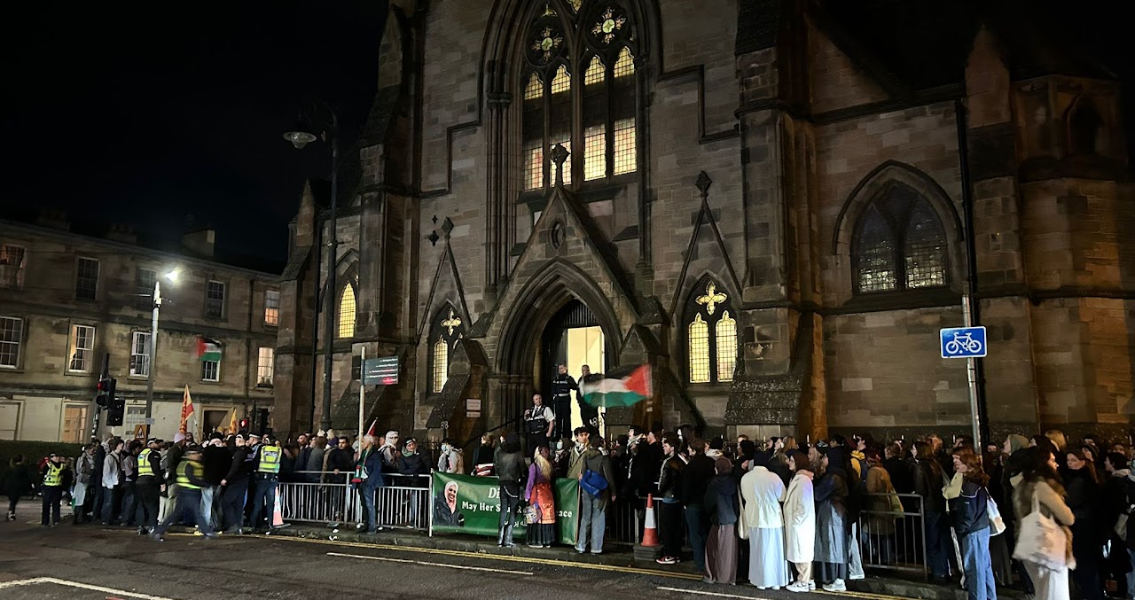‘No one like this should be allowed near a place of education’: protesters picket Michael Gove event