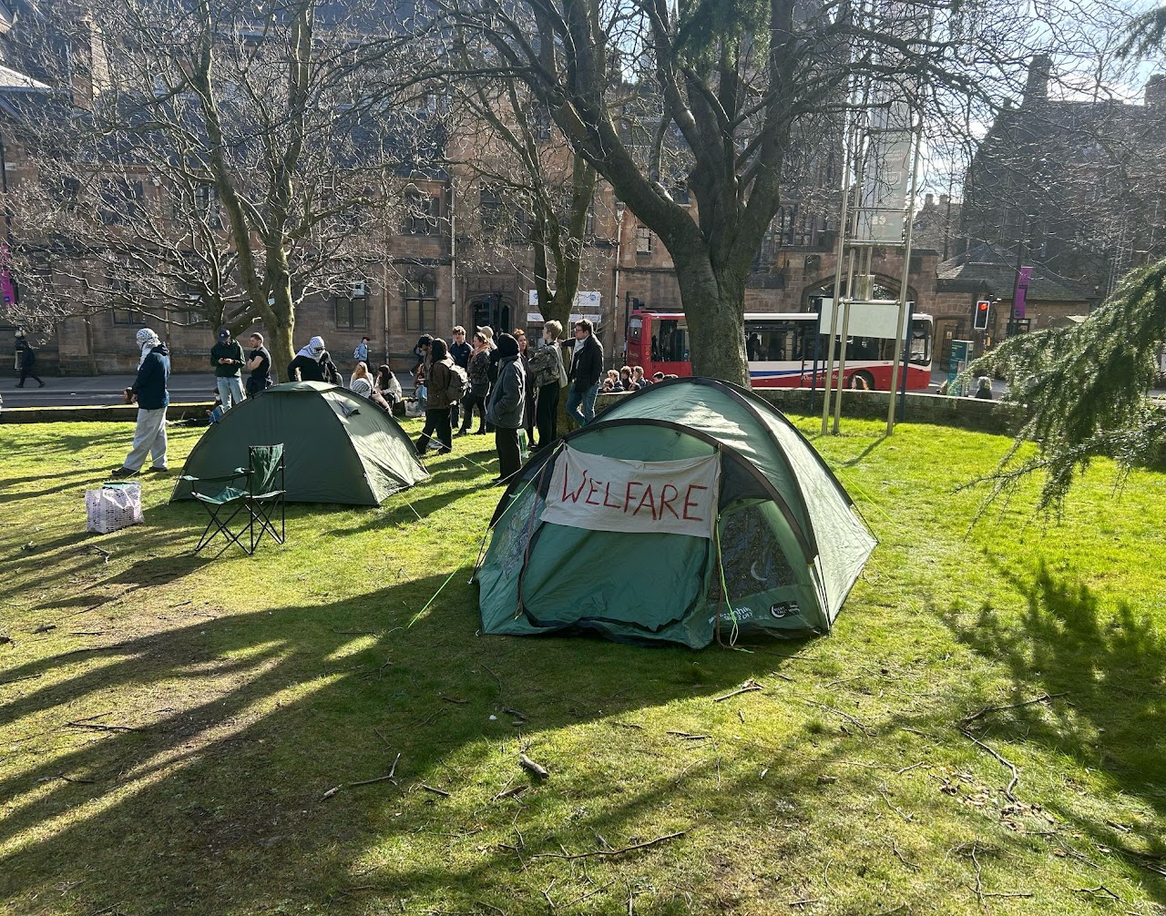 Student encampment ends